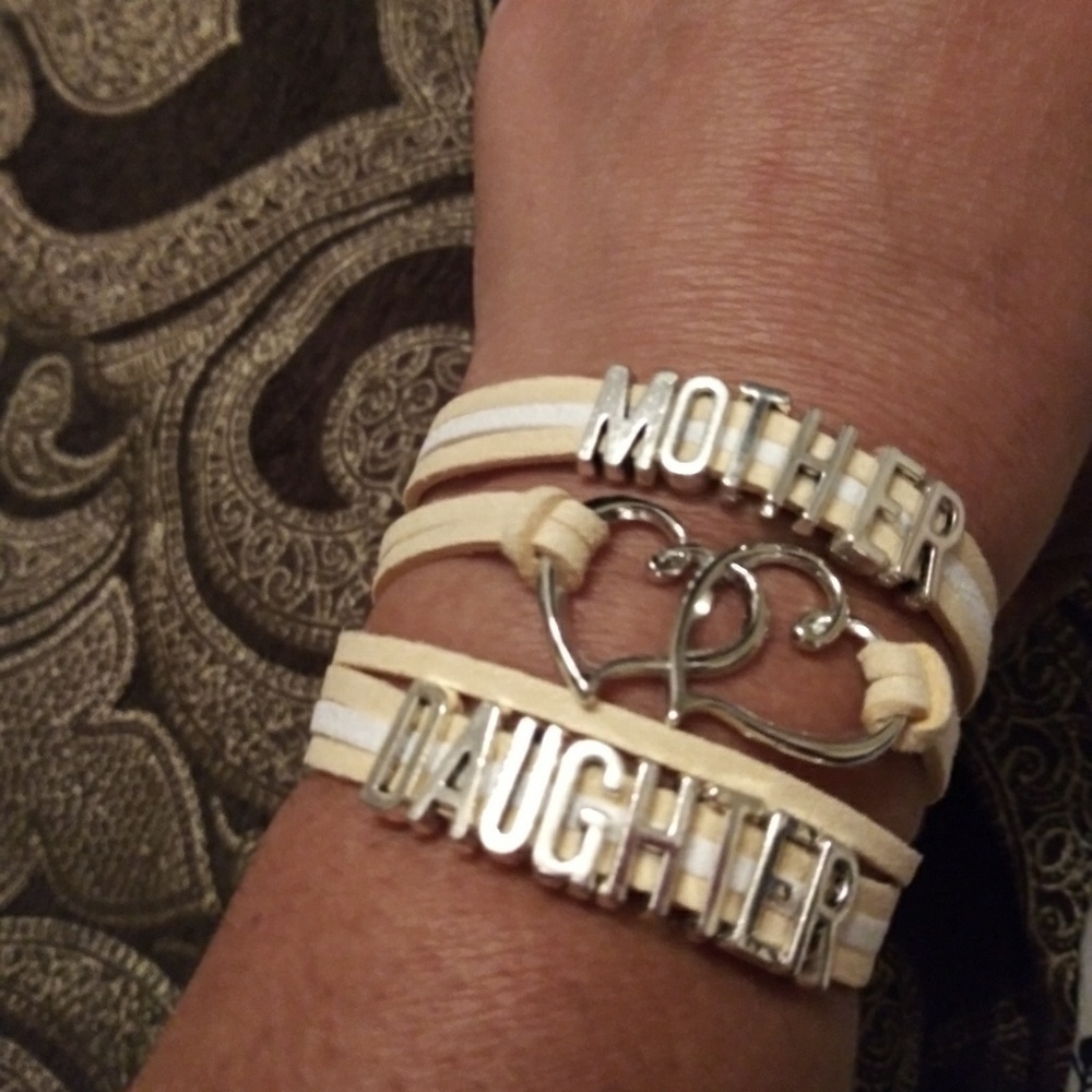 Brand New Beige And White Mother And Daughter Brac